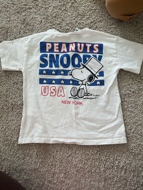 Zara toddler boys peanuts snoopy USA tee